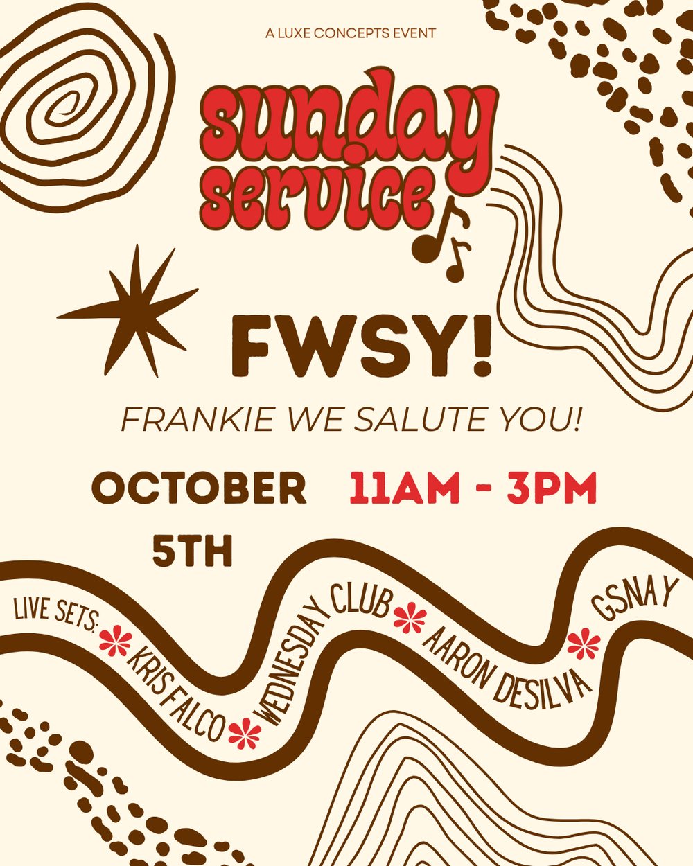 Sunday Service Frankie We Salute You poster
